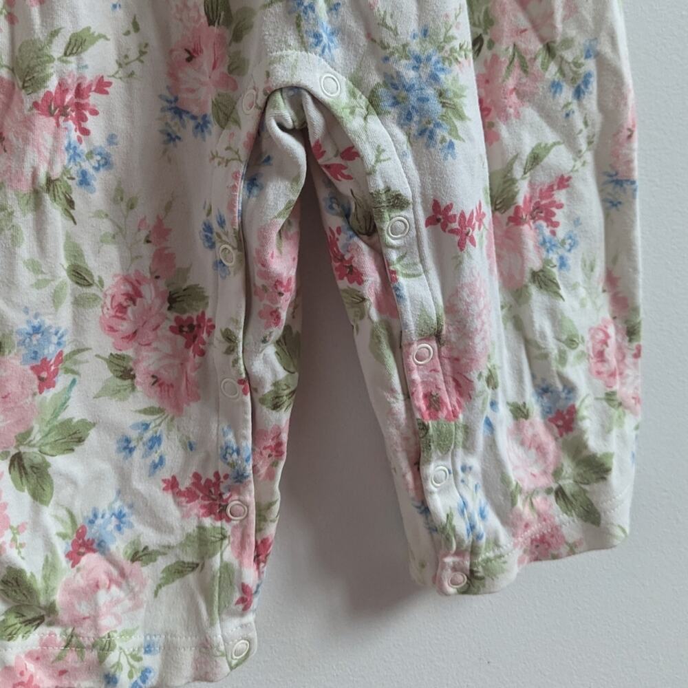 Vtg Y2K Gymboree Floral Smocked Romper Girly 2001 - Picture 3 of 5